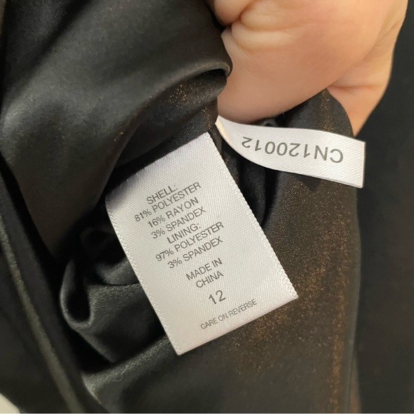 NWT New York & Company Black with Shimmer Sleeveless Dress - Picture 7 of 10